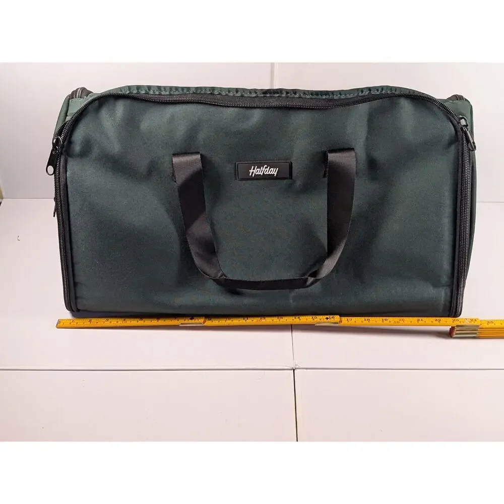 Halfday Garment Duffel Travel Bag Green Carry On Suit Garment Weekender 24